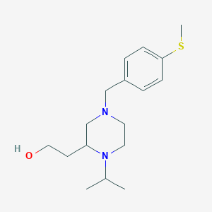 molecular formula C17H28N2OS B4852980 2-{1-isopropyl-4-[4-(methylthio)benzyl]-2-piperazinyl}ethanol 