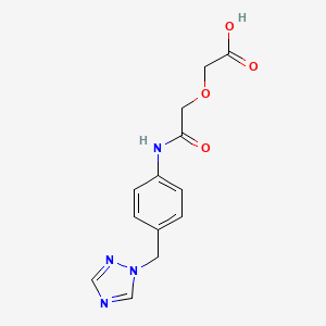 molecular formula C13H14N4O4 B4853019 (2-oxo-2-{[4-(1H-1,2,4-triazol-1-ylmethyl)phenyl]amino}ethoxy)acetic acid 