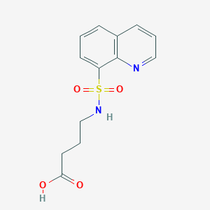 molecular formula C13H14N2O4S B4853040 4-[(8-quinolinylsulfonyl)amino]butanoic acid 
