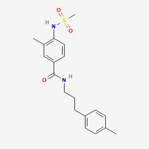 molecular formula C19H24N2O3S B4853062 3-methyl-N-[3-(4-methylphenyl)propyl]-4-[(methylsulfonyl)amino]benzamide 