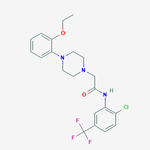 molecular formula C21H23ClF3N3O2 B4853068 N-[2-chloro-5-(trifluoromethyl)phenyl]-2-[4-(2-ethoxyphenyl)-1-piperazinyl]acetamide 