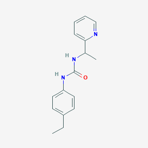 molecular formula C16H19N3O B4853076 N-(4-ethylphenyl)-N'-[1-(2-pyridinyl)ethyl]urea 