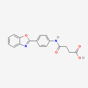 molecular formula C17H14N2O4 B4853091 4-{[4-(1,3-benzoxazol-2-yl)phenyl]amino}-4-oxobutanoic acid 