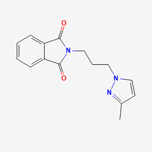 molecular formula C15H15N3O2 B4853101 2-[3-(3-methyl-1H-pyrazol-1-yl)propyl]-1H-isoindole-1,3(2H)-dione 