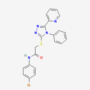molecular formula C21H16BrN5OS B4853117 N-(4-bromophenyl)-2-{[4-phenyl-5-(2-pyridinyl)-4H-1,2,4-triazol-3-yl]thio}acetamide 