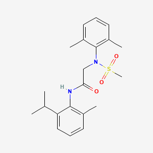 molecular formula C21H28N2O3S B4853120 N~2~-(2,6-dimethylphenyl)-N~1~-(2-isopropyl-6-methylphenyl)-N~2~-(methylsulfonyl)glycinamide 