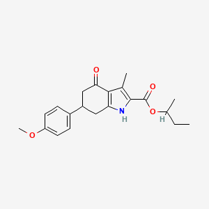 molecular formula C21H25NO4 B4853133 sec-butyl 6-(4-methoxyphenyl)-3-methyl-4-oxo-4,5,6,7-tetrahydro-1H-indole-2-carboxylate 