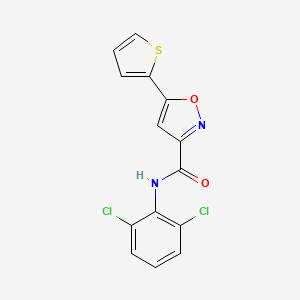 molecular formula C14H8Cl2N2O2S B4853142 N-(2,6-dichlorophenyl)-5-(2-thienyl)-3-isoxazolecarboxamide 