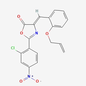 molecular formula C19H13ClN2O5 B4853154 4-[2-(allyloxy)benzylidene]-2-(2-chloro-4-nitrophenyl)-1,3-oxazol-5(4H)-one 