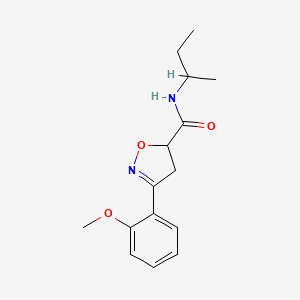 molecular formula C15H20N2O3 B4853158 N-(sec-butyl)-3-(2-methoxyphenyl)-4,5-dihydro-5-isoxazolecarboxamide 