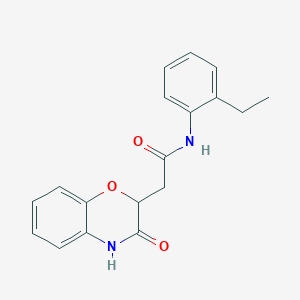 molecular formula C18H18N2O3 B4853165 N-(2-ethylphenyl)-2-(3-oxo-3,4-dihydro-2H-1,4-benzoxazin-2-yl)acetamide 