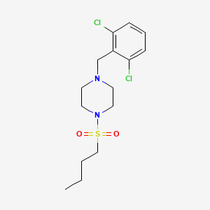 molecular formula C15H22Cl2N2O2S B4853176 1-(butylsulfonyl)-4-(2,6-dichlorobenzyl)piperazine 