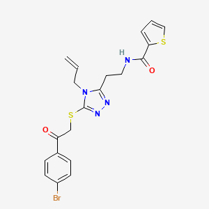 molecular formula C20H19BrN4O2S2 B4853210 N-[2-(4-allyl-5-{[2-(4-bromophenyl)-2-oxoethyl]thio}-4H-1,2,4-triazol-3-yl)ethyl]-2-thiophenecarboxamide 