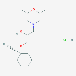 molecular formula C17H30ClNO3 B4853218 1-(2,6-dimethyl-4-morpholinyl)-3-[(1-ethynylcyclohexyl)oxy]-2-propanol hydrochloride 