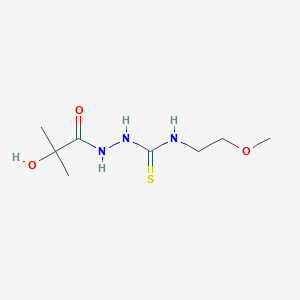 molecular formula C8H17N3O3S B4853238 2-(2-hydroxy-2-methylpropanoyl)-N-(2-methoxyethyl)hydrazinecarbothioamide 