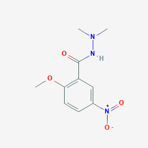molecular formula C10H13N3O4 B485324 5-nitro-2-methoxy-N',N'-dimethylbenzohydrazide 