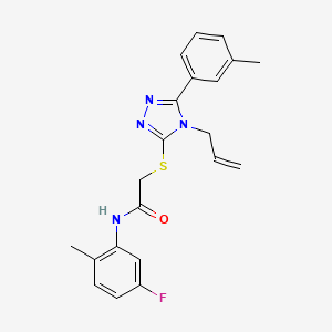 molecular formula C21H21FN4OS B4853249 2-{[4-allyl-5-(3-methylphenyl)-4H-1,2,4-triazol-3-yl]thio}-N-(5-fluoro-2-methylphenyl)acetamide 