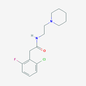 molecular formula C15H20ClFN2O B4853251 2-(2-chloro-6-fluorophenyl)-N-[2-(1-piperidinyl)ethyl]acetamide 