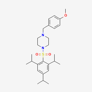 molecular formula C27H40N2O3S B4853269 1-(4-methoxybenzyl)-4-[(2,4,6-triisopropylphenyl)sulfonyl]piperazine 