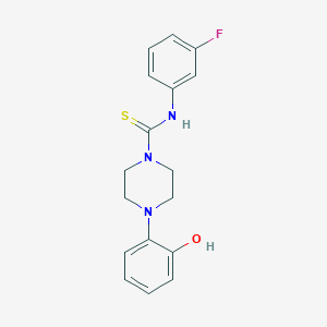 molecular formula C17H18FN3OS B4853291 N-(3-fluorophenyl)-4-(2-hydroxyphenyl)-1-piperazinecarbothioamide 