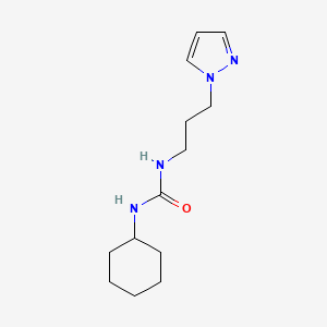 molecular formula C13H22N4O B4853319 N-cyclohexyl-N'-[3-(1H-pyrazol-1-yl)propyl]urea 