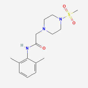 molecular formula C15H23N3O3S B4853324 N-(2,6-dimethylphenyl)-2-[4-(methylsulfonyl)-1-piperazinyl]acetamide 
