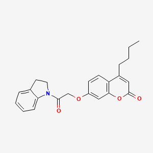 molecular formula C23H23NO4 B4853327 4-butyl-7-[2-(2,3-dihydro-1H-indol-1-yl)-2-oxoethoxy]-2H-chromen-2-one 