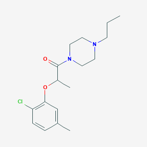 molecular formula C17H25ClN2O2 B4853342 1-[2-(2-chloro-5-methylphenoxy)propanoyl]-4-propylpiperazine 