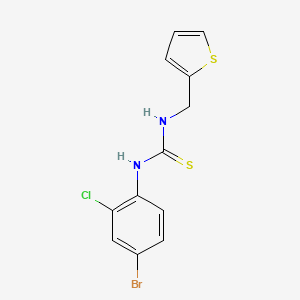 molecular formula C12H10BrClN2S2 B4853351 N-(4-bromo-2-chlorophenyl)-N'-(2-thienylmethyl)thiourea 