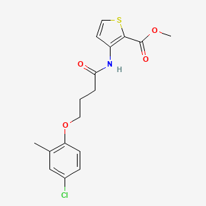 molecular formula C17H18ClNO4S B4853361 methyl 3-{[4-(4-chloro-2-methylphenoxy)butanoyl]amino}-2-thiophenecarboxylate 
