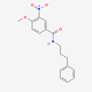 4-methoxy-3-nitro-N-(3-phenylpropyl)benzamide