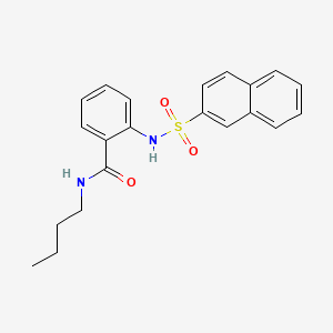 molecular formula C21H22N2O3S B4853377 N-butyl-2-[(2-naphthylsulfonyl)amino]benzamide 
