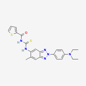 molecular formula C23H24N6OS2 B4853379 N-[({2-[4-(diethylamino)phenyl]-6-methyl-2H-1,2,3-benzotriazol-5-yl}amino)carbonothioyl]-2-thiophenecarboxamide 