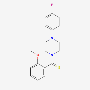 molecular formula C18H19FN2OS B4853412 1-(4-fluorophenyl)-4-[(2-methoxyphenyl)carbonothioyl]piperazine 