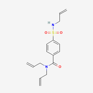 molecular formula C16H20N2O3S B4853426 N,N-diallyl-4-[(allylamino)sulfonyl]benzamide 