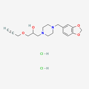 molecular formula C18H26Cl2N2O4 B4853448 1-[4-(1,3-benzodioxol-5-ylmethyl)-1-piperazinyl]-3-(2-propyn-1-yloxy)-2-propanol dihydrochloride 