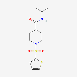molecular formula C13H20N2O3S2 B4853457 N-isopropyl-1-(2-thienylsulfonyl)-4-piperidinecarboxamide 