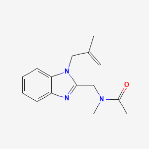 molecular formula C15H19N3O B4853480 N-methyl-N-{[1-(2-methyl-2-propen-1-yl)-1H-benzimidazol-2-yl]methyl}acetamide 
