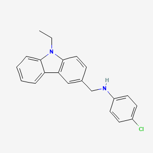 molecular formula C21H19ClN2 B4853508 (4-chlorophenyl)[(9-ethyl-9H-carbazol-3-yl)methyl]amine 