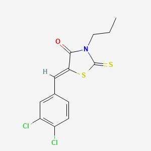 molecular formula C13H11Cl2NOS2 B4853517 5-(3,4-dichlorobenzylidene)-3-propyl-2-thioxo-1,3-thiazolidin-4-one 