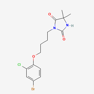 molecular formula C15H18BrClN2O3 B4853587 3-[4-(4-bromo-2-chlorophenoxy)butyl]-5,5-dimethyl-2,4-imidazolidinedione 