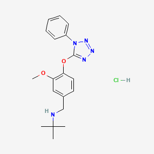 molecular formula C19H24ClN5O2 B4853600 N-{3-methoxy-4-[(1-phenyl-1H-tetrazol-5-yl)oxy]benzyl}-2-methyl-2-propanamine hydrochloride 