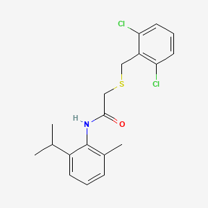 molecular formula C19H21Cl2NOS B4853658 2-[(2,6-dichlorobenzyl)thio]-N-(2-isopropyl-6-methylphenyl)acetamide 