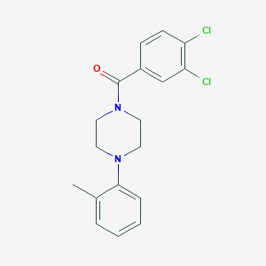molecular formula C18H18Cl2N2O B4853676 1-(3,4-dichlorobenzoyl)-4-(2-methylphenyl)piperazine 