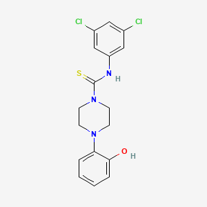 molecular formula C17H17Cl2N3OS B4853705 N-(3,5-dichlorophenyl)-4-(2-hydroxyphenyl)-1-piperazinecarbothioamide 