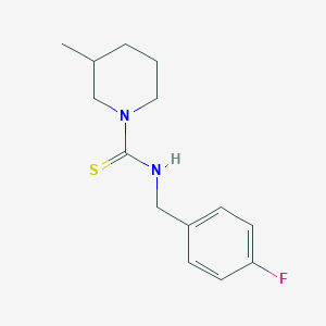 molecular formula C14H19FN2S B4853735 N-(4-fluorobenzyl)-3-methyl-1-piperidinecarbothioamide 