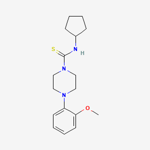 N-cyclopentyl-4-(2-methoxyphenyl)-1-piperazinecarbothioamide