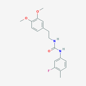 molecular formula C18H21FN2O3 B4853744 N-[2-(3,4-dimethoxyphenyl)ethyl]-N'-(3-fluoro-4-methylphenyl)urea 