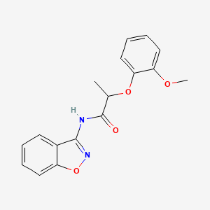 molecular formula C17H16N2O4 B4853745 N-1,2-benzisoxazol-3-yl-2-(2-methoxyphenoxy)propanamide 
