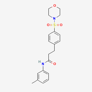 molecular formula C20H24N2O4S B4853757 N-(3-methylphenyl)-3-[4-(4-morpholinylsulfonyl)phenyl]propanamide 